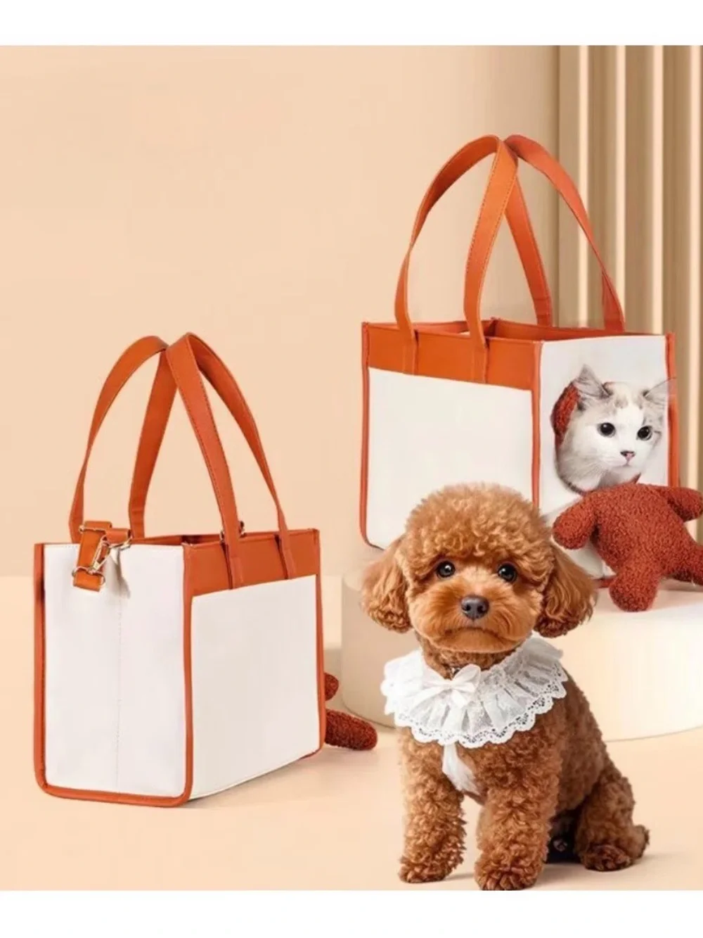 NonoPets Cute Lion Sling Dog & Cat Carrier Tote Travel Bag, Large